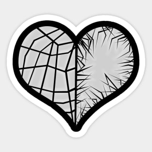 White Heart - Broken Hearts Sticker